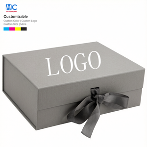 Boîte pliante personnalisée avec logo imprimé pour accessoires de mode et foulards, emballage de luxe en carton rigide, coffret cadeau professionnel, nouveauté - Product Image 1