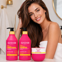 Set de Cuidado Capilar con Keratina, Champú y Acondicionador Reparador para Cabello Seco y Dañado, Control del Frizz, Hidratación Profunda