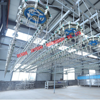 Ligne complète de machine d'abattage de volailles automatique en acier inoxydable 304, capacité 200-1000 oiseaux/heure, avec moteur, pour abattoir de volailles