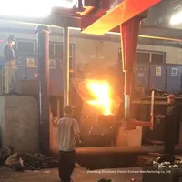 Horno de inducción de fundición de cobre y acero inoxidable de frecuencia media personalizado de fábrica Shuncheng 10kW 380V alta productividad