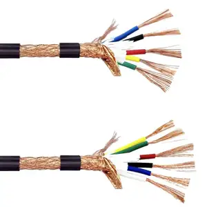 Huayuan RVVP 4*1.5 Flexible 300/500V PVC Sheathed Copper Mesh Braided Shielded Cable for Building and Equipment Use