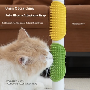 Juguete para Gatos de TPR con Correas Ajustables, Adhesivo de Silicona para Rascar y Estimular, para Esquinas de Paredes, Patas de Mesa, Alivio del Estrés - Product Image 1