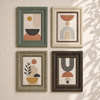 Lot de 3 cadres photo en bois avec plexiglas, 5x7 pouces, vente en gros, cadre photo en bois grainé, cadre photo de bureau en verre trempé, MDF