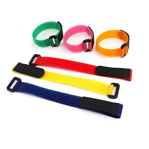 可重复使用的紧固自带可调电缆扎带彩色尼龙钩环扎带