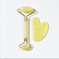 Rouleau de massage facial en jade Xiuyan, outil de lifting réutilisable pour le visage et les yeux, ensemble de rouleaux double face pour usage domestique et commercial