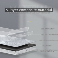 Panneaux muraux auto-adhésifs modernes en PVC imperméable Papier peint marbre et carreaux de céramique pour la cuisine et la salle de bain