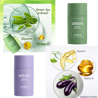 Angnya — masque éclaircissant et purifiant, pour le visage, masque à la boue, nettoyant en profondeur, pour l'acné, au thé vert, cosmétique, original