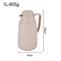 Carafe Thermique en Plastique Sans BPA Personnalisée de 1 L, Carafe à Café, Thermos, Flasques Sous Vide, Isolation Intérieure en Verre, Pot pour la Décoration de la Maison