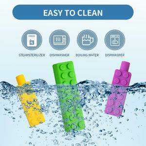Blocs de Construction en Silicone Créatif pour Enfant, Jouet de <span class=keywords><strong>Palais</strong></span> Sensoriel, Bâton de Dentition, Collier à Mâcher pour Enfants Autistes - Product Image 3