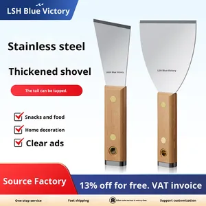 Màu xanh Chiến Thắng cấp công nghiệp thép không gỉ <span class=keywords><strong>Putty</strong></span> dao công cụ dày <span class=keywords><strong>scraper</strong></span> làm sạch dao gõ Tính năng sản xuất - Product Image 5