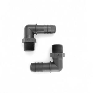 Adaptateurs de queue de barbe de tuyau en nylon noir 3/8 "NPT X 1/2" avec connecteurs de connecteurs de tube en plastique de filetage de tête NPT - Product Image 3