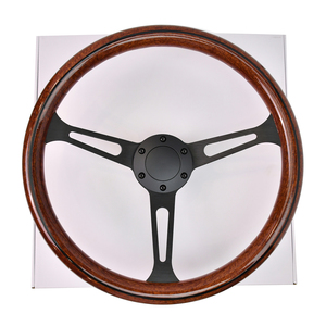 Volant de voiture classique rétro en ABS de haute qualité Leaders 380MM, grain de bois universel - Product Image 1