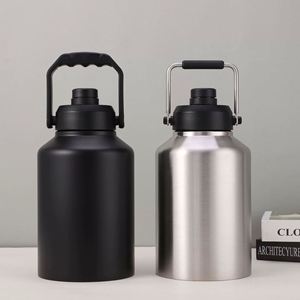 Bouteille d'eau de sport pour la gym, 64 oz, 128 oz, en acier inoxydable, thermos isolé sous vide avec couvercle à poignée - Product Image 5