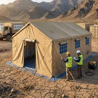 Tente de secours rapide pour la production post-catastrophe, abri d'urgence extérieur à montage rapide, conception personnalisée pour les projets humanitaires