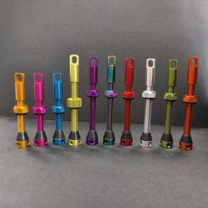 Valve Presta en aluminium <span class=keywords><strong>de</strong></span> qualité supérieure, nouveau design, pour vélo sans chambre à air, avec outil <span class=keywords><strong>de</strong></span> retrait du tige et capuchon 44/60/80mm, <span class=keywords><strong>VTT</strong></span> et vélo <span class=keywords><strong>de</strong></span> route - Product Image 4