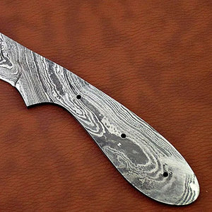 Couteau de chasse industriel OEM en gros, lame vierge personnalisable en acier Damas, couteau de chasse à lame fixe, droit et tranchant - Product Image 6