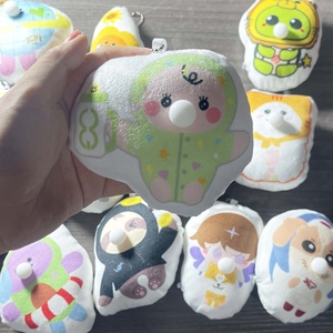 Nouveau <span class=keywords><strong>porte</strong></span>-clés créatif NewThai CP Peripheral GMM Q-version Phum Jaidee, style animal, coussin pendentif, anti-stress, pour sac à dos - Product Image 3