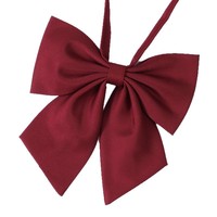 Noeud papillon rouge en polyester, saison des diplômes, nœud papillon, uniforme JK, collier de fleurs, logo personnalisé, couleur et taille