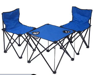 Kim loại nhẹ ngoài trời gấp bàn và ghế thiết lập cho cắm trại ăn uống bãi biển phác thảo nghệ thuật Xách Tay Cắm Trại đồ nội thất - Product Image 3