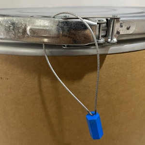 CH Disposable Lock Security Cargo Cable Seal Blue and Grey Fixed Cover for <b>Plastic</b> <b>Drum</b> or Fiber <b>Drum</b> Industry Use - Product Image 3
