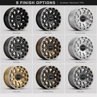 Jantes Beadlock forgées à rayons fendus usinés noirs 17-22 pouces 6061-T6, jantes tout-terrain simulées 6x5.5 5x5.0 pour Ford Bronco