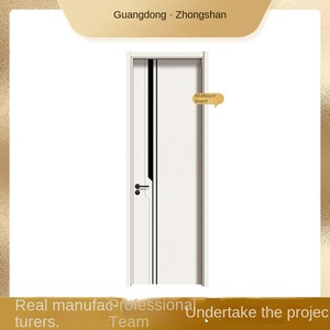 2025 nueva puerta de sala de estar de madera maciza Interior de gama alta puerta de fuego de cristal de carbono estilo de apertura lateral Red de pantalla de fibra de vidrio - Product Image 2