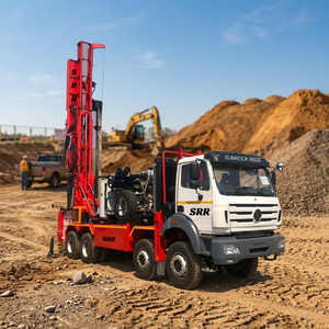 Venta caliente de fábrica Nueva condición Camión montado Plataforma de perforación de carbón rotativo Diesel-Powered Max 500m Bajo mantenimiento Marca Sunrock - Product Image 3