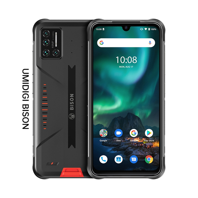Global UMIDIGI BISON IP68 Waterproof Rugged Phone 48MP Quad Camera 6.3 Inch 6GB 128GB NFC Android Smartphone 4G Mobile