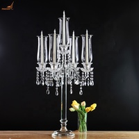 Chandelier en cristal à 5 bras et centre de table de lustre pour les mariages de Noël et de Pâques Décorations de Noël en verre