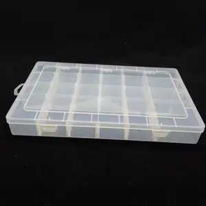 Transparent 24 compartment sorted storage box Plastic parts accessories beaded display cabinet