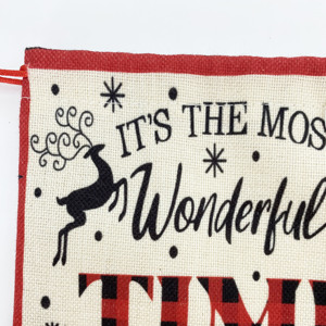 Bolsa de Regalo de Lino con Cordón de Diseño Profesional Sanas para Navidad, Impresión Digital al por Mayor para Promociones - Product Image 4