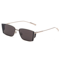 Lunettes de soleil de marque OEM UV400 pour hommes et femmes, nouveau style rectangulaire en métal, options de couleurs variées disponibles