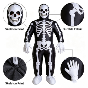 Disfraz inflable de esqueleto OEM ODM para adultos, traje de mascota de calavera inflable de cuerpo completo para Halloween, cosplay, carnaval y fiestas. - Product Image 6