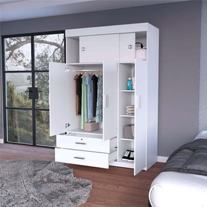 <span class=keywords><strong>Armario</strong></span> de combinación de madera blanca de estilo industrial para loft o apartamentos urbanos - Product Image 2