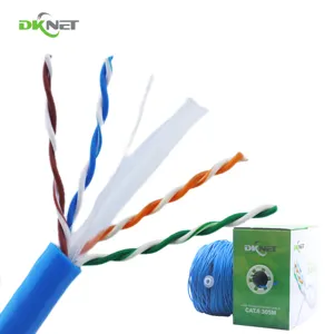 DKNET kabel ethernet utp CAT 6, 305m 1000ft Harga gulung cat6 lan kabel jaringan untuk penggunaan jaringan