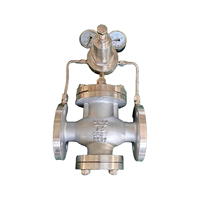 Vanne de réduction de pression en acier inoxydable CF8 YK43X-25P DN40 à brides, régulateur de pression de gaz à piston
