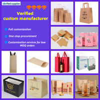 Sacs en Papier Kraft Personnalisés de Luxe pour Cadeaux, Emballage Marron et Blanc, Sacs de Courses Imprimés avec Votre Logo – Vente en Gros