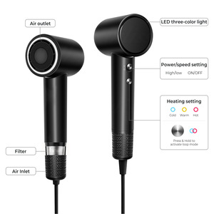 Secador de Pelo Iónico de Alta Velocidad, 110000 rpm, 1600 W, Potente, con 2 Mil Millones de <span class=keywords><strong>Iones</strong></span> <span class=keywords><strong>Negativos</strong></span>, Súper Ligero y Silencioso, <span class=keywords><strong>para</strong></span> Salón, Hotel, Hogar y Viajes - Product Image 3