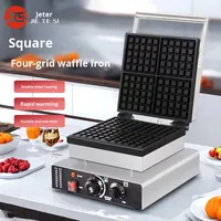 Machine à gaufres et crêpes électrique professionnelle, chauffage double face, montée en température rapide, durable, antiadhésive, garantie 1 an