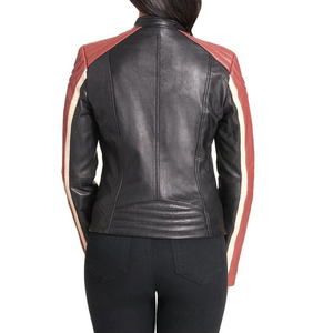 Nouvelle veste en cuir pour femme, col montant, printemps et automne, veste en cuir fine pour femme, OEM - Product Image 3