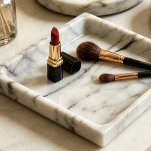 Bandeja de Almacenamiento Art <span class=keywords><strong>Deco</strong></span> de Mármol <span class=keywords><strong>Natural</strong></span>, Organizador de Lujo para Joyas, Perfumes, Baño, Cocina y Decoración del Hogar - Product Image 3
