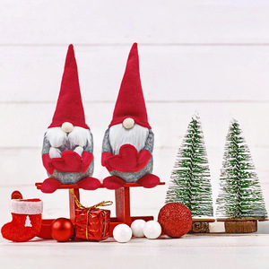 Adornos de Muñecos de Árbol de Navidad Personalizados en Múltiples Estilos, Decoración Navideña Hecha a Mano, Muñeco Gnomo de Santa Claus sin Rostro para Decoración del Hogar - Product Image 2