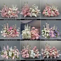 Composition florale élégante sur mesure, série rose, pour allée de mariage, décoration de scène pour événements et banquets