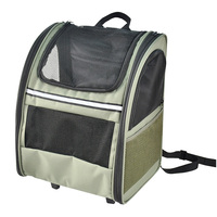 Sac à dos de transport pour animaux de compagnie, chien, chat, pliable, classique, en maille respirante, avec fermeture éclair, roulettes de voyage, approuvé par les compagnies aériennes