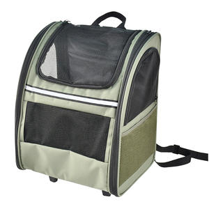 एयरलाइन ने फोल्डेबल क्लासिक जाल लुभावनीय जिपर यात्रा रोल व्हील स्टलर ट्रॉली कुत्ते बिल्ली बैकपैक पालतू कैरियर - Product Image 4