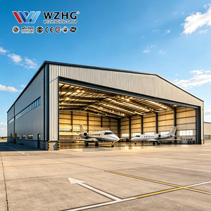 <b>Large</b> Span Aircraft Hangar With Pre Engineered Steel Frame Building System - Product Image 1