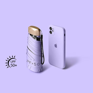 Paraguas Plegable de Bolsillo Mini Personalizado Ultraligero y Compacto con Protección UV y Funda, Oferta Promocional 2025 - Product Image 3
