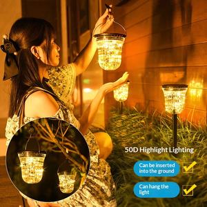 Emperor Shun Flower Basket String <b>Lights</b> DS701 Solar-Powered <b>LED</b> Lawn <b>Light</b> <b>Warm</b> White Outdoor Sensor 6-12 Hours Lighting EU CE - Product Image 1