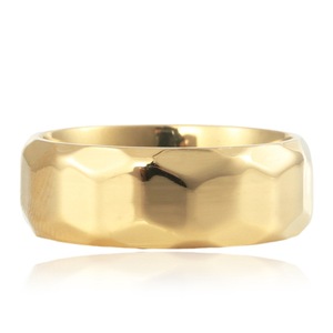 yunnique Fashion <b>Rings</b> Geometric Diamond Pattern Gold Unisex Jewelry Gift - Product Image 3