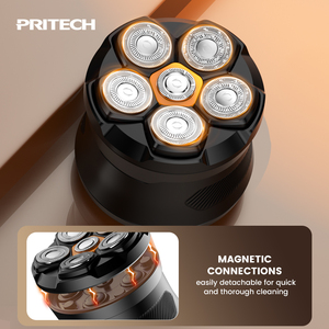 Rasoio Elettrico Magnetico 6D con Testina Flottante, Impermeabile IPX7, 8700 RPM, Alta Velocità, per Uomini Calvi - Product Image 3